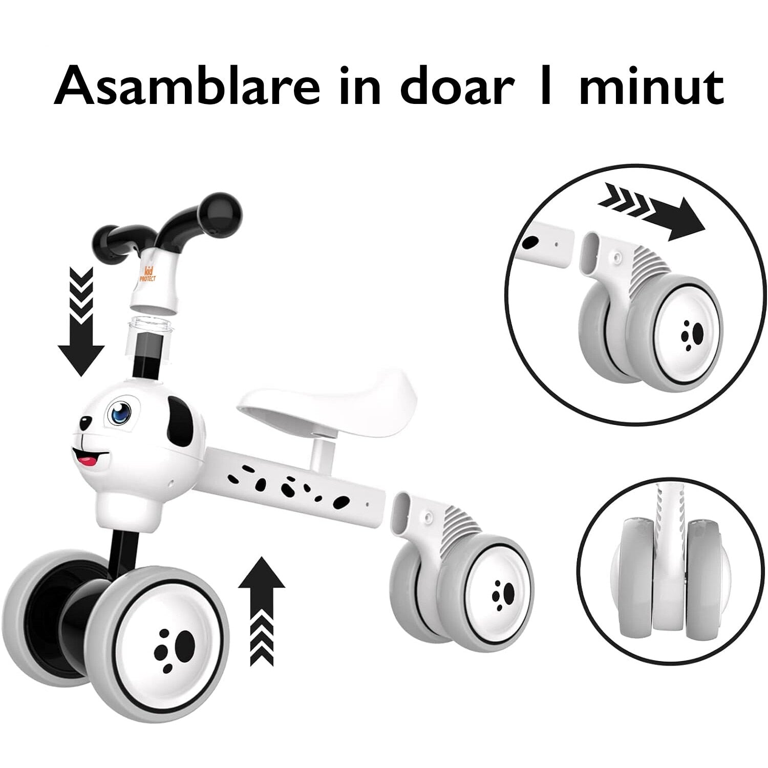 Bicicleta Fara Pedale Catelus Copii KidProtect MiniRider Bicicleta Fara Pedale Catelus Copii KidProtect MiniRider